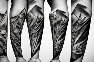 Forearm, Ice, Arrow tattoo idea
