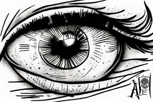 An eye, the ace of spades tattoo idea