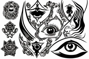 An eye and an ace of spades tattoo idea