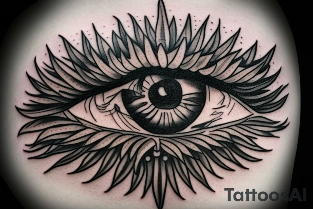 An eye and an ace of spades tattoo idea