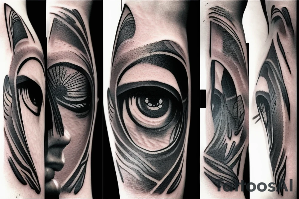 An eye and an ace of spades tattoo idea