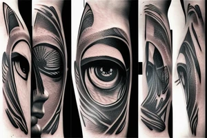 An eye and an ace of spades tattoo idea