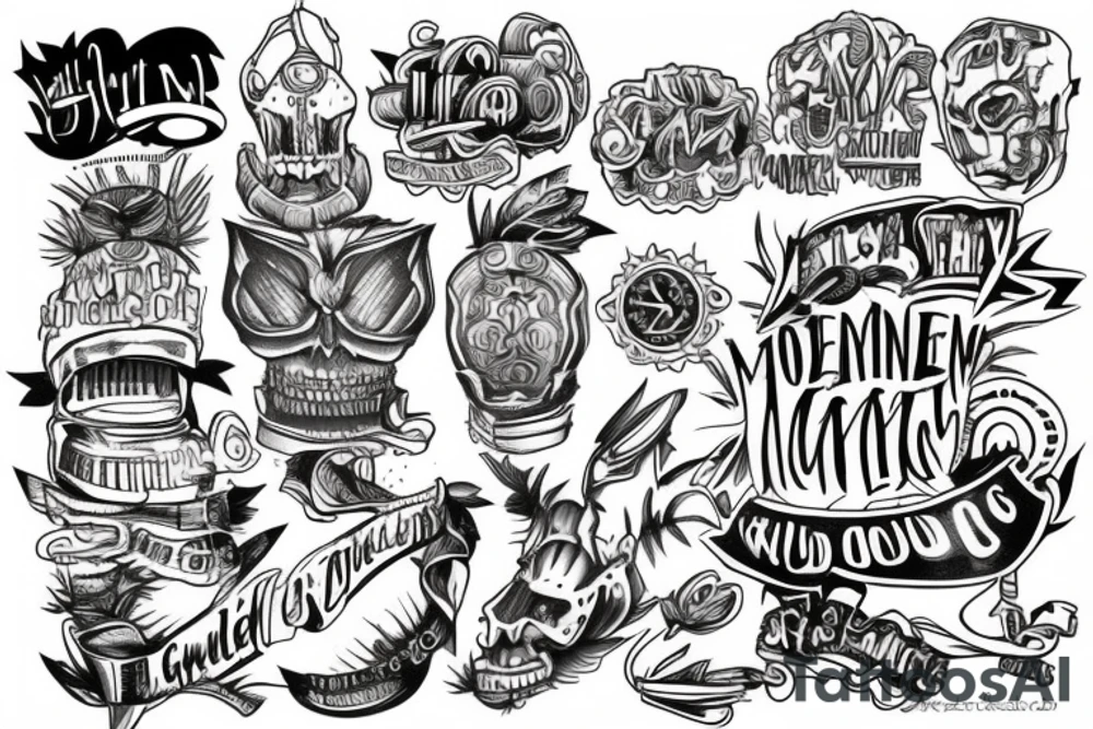 Motivational grind tattoo idea