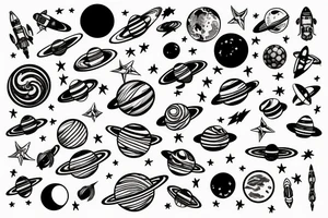 Man in space tattoo idea