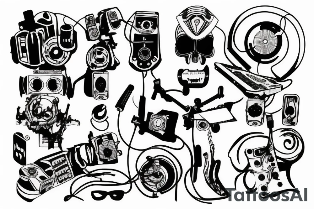 Techno music tattoo idea