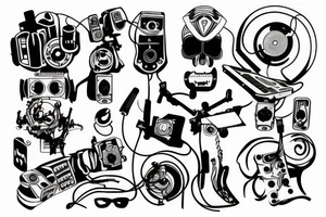 Techno music tattoo idea