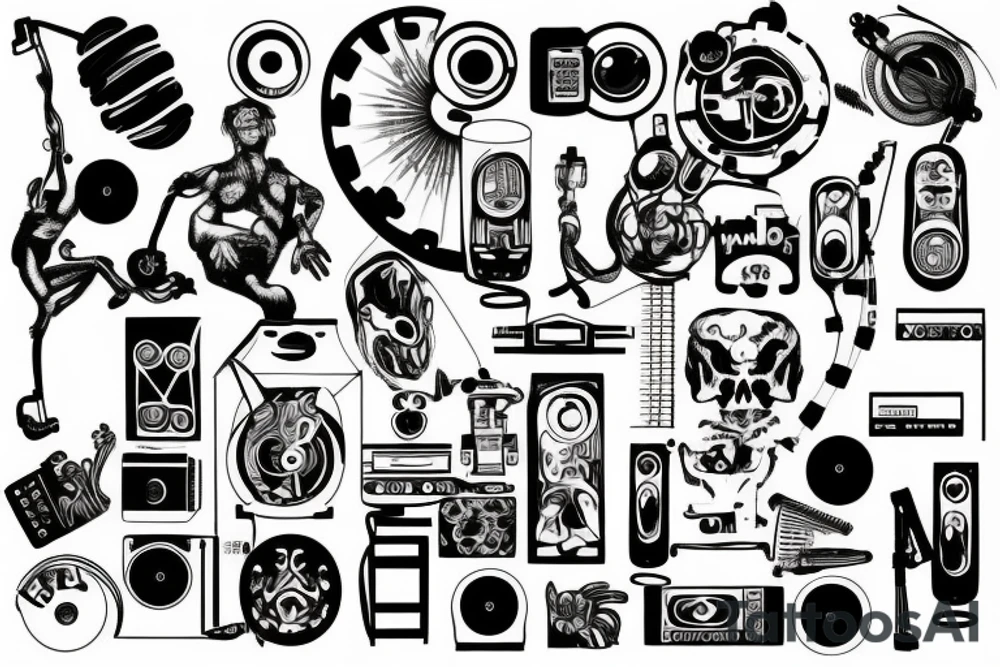 Techno music tattoo idea