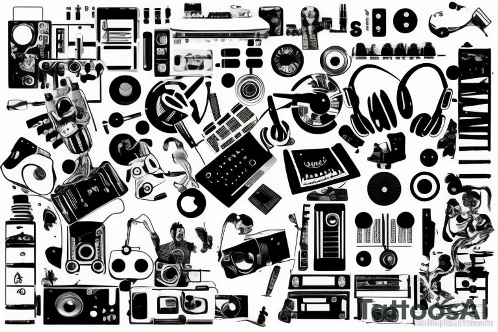 Techno music tattoo idea