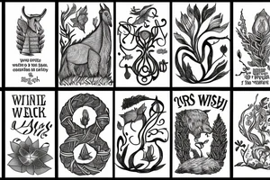 An artistic impression of the Welsh folk song lyrics, Tan yn llyn. tattoo idea