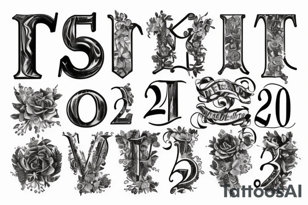 harper 2021 Roman numerals tattoo idea