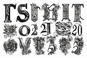 harper 2021 Roman numerals tattoo idea