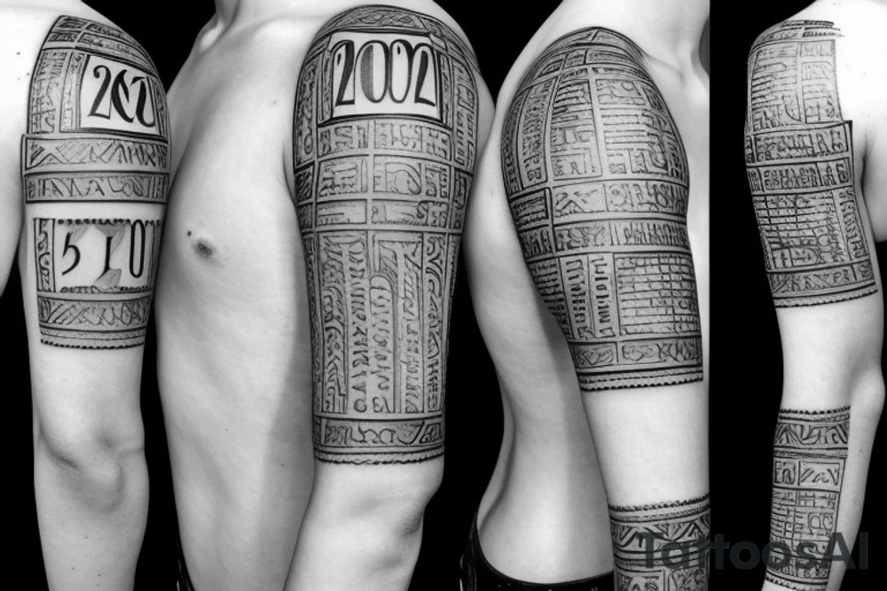 harper 2021 Roman numerals tattoo idea