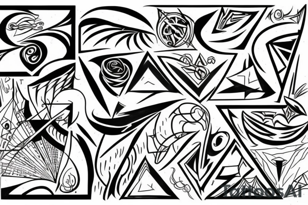 Abstract, Blackwork, evil, occult tattoo idea
