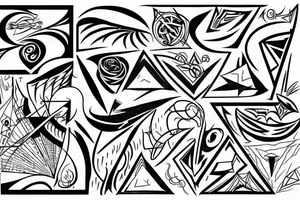 Abstract, Blackwork, evil, occult tattoo idea
