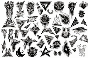 Abstract, Blackwork, evil, occult tattoo idea