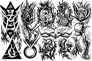 Abstract, Blackwork, evil, occult tattoo idea