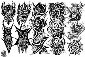 Abstract, Blackwork, evil, occult tattoo idea