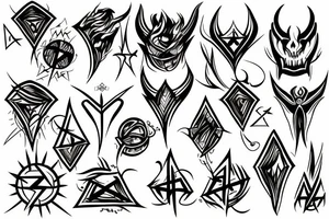 Abstract, Blackwork, evil, occult tattoo idea