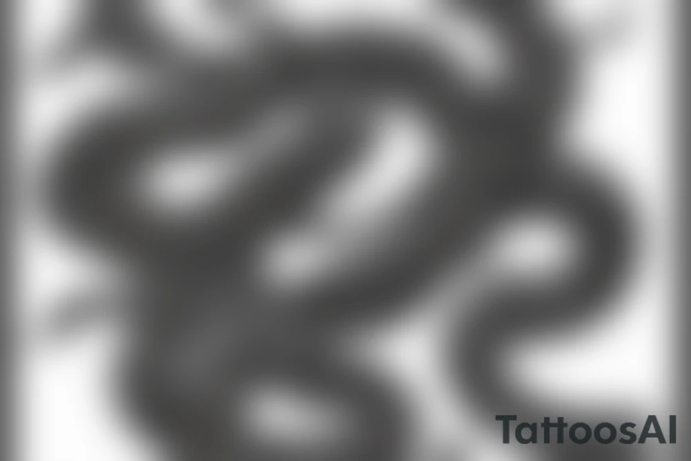 a japanese oni with a snake tattoo idea