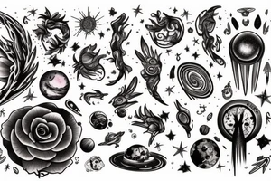 space forest tattoo idea