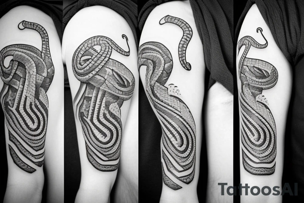 Snake wearing a hat tattoo idea