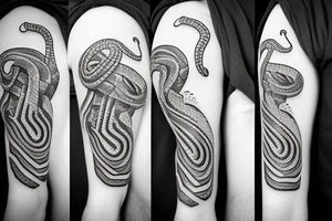 Snake wearing a hat tattoo idea
