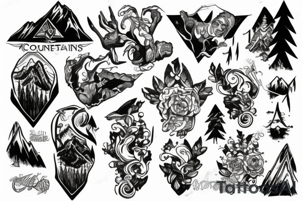 7C IN THE MOUNTAINS tattoo idea