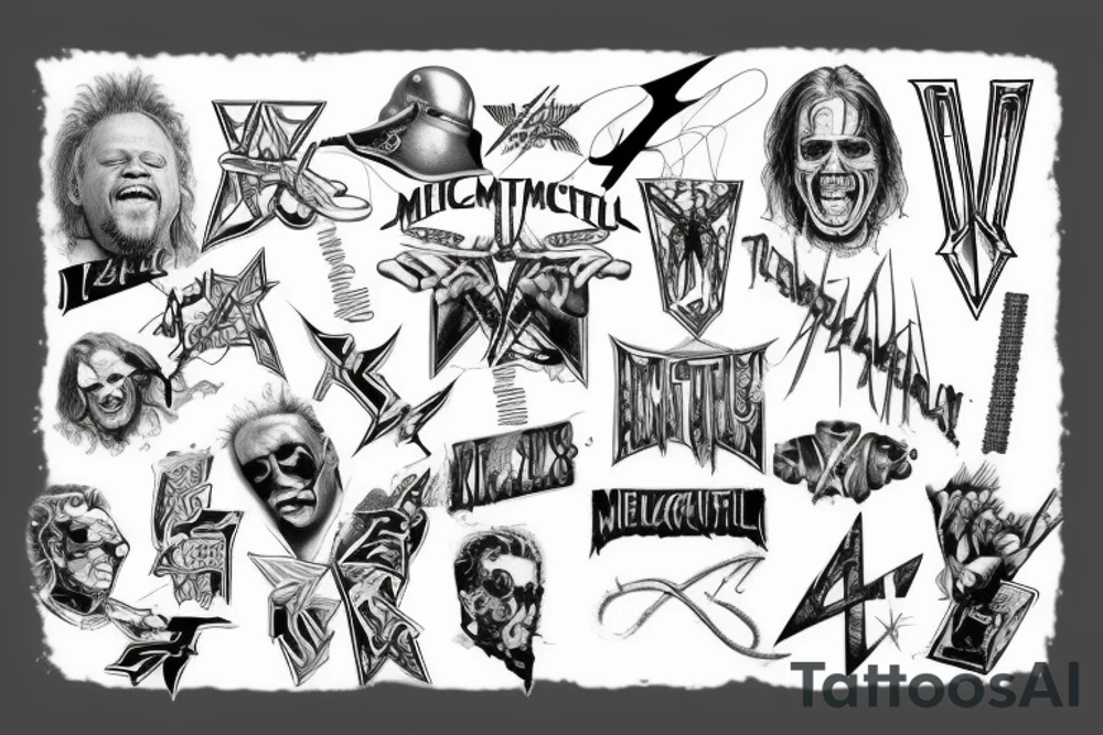 Metallica, cross, baby tattoo idea