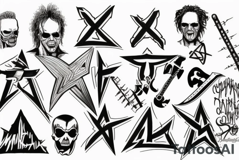 Metallica, cross, baby tattoo idea