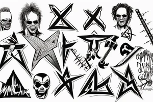 Metallica, cross, baby tattoo idea