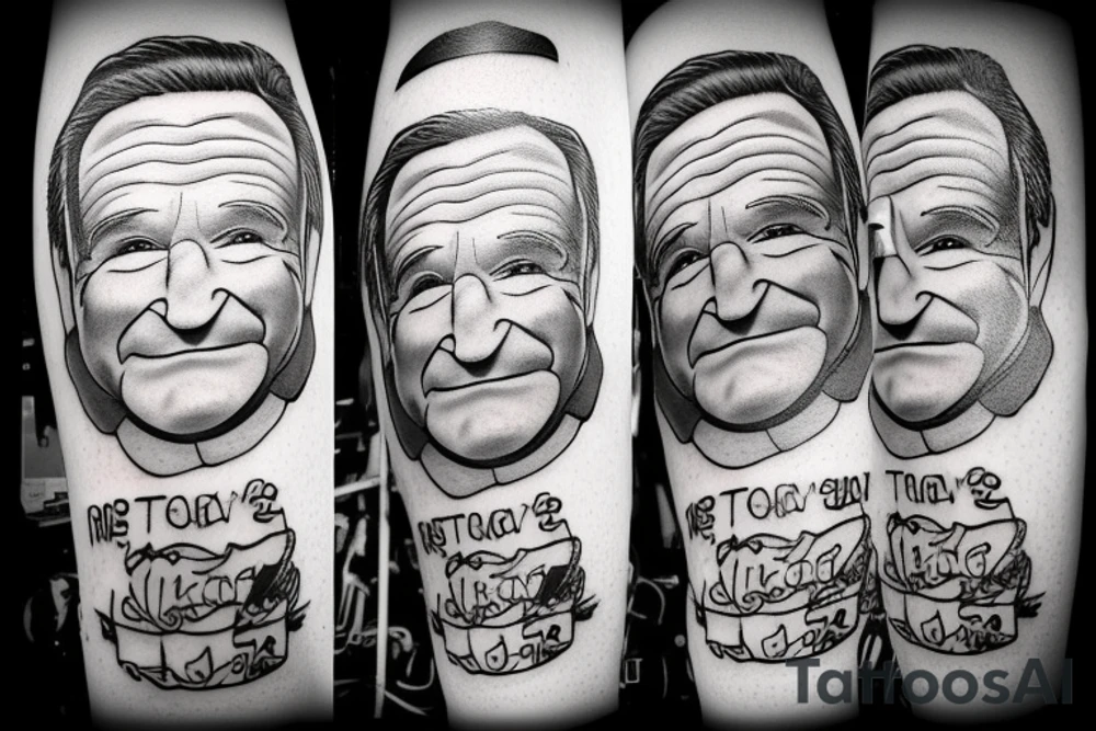 Robin williams inspired quote about life in a original tattoo way tattoo idea