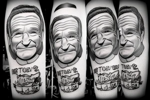 Robin williams inspired quote about life in a original tattoo way tattoo idea