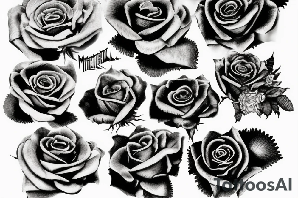 Metallica roses background tattoo idea