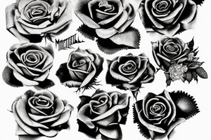Metallica roses background tattoo idea