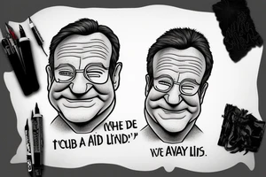 Robin williams inspired quote about life in a original tattoo way. Only text. tattoo idea