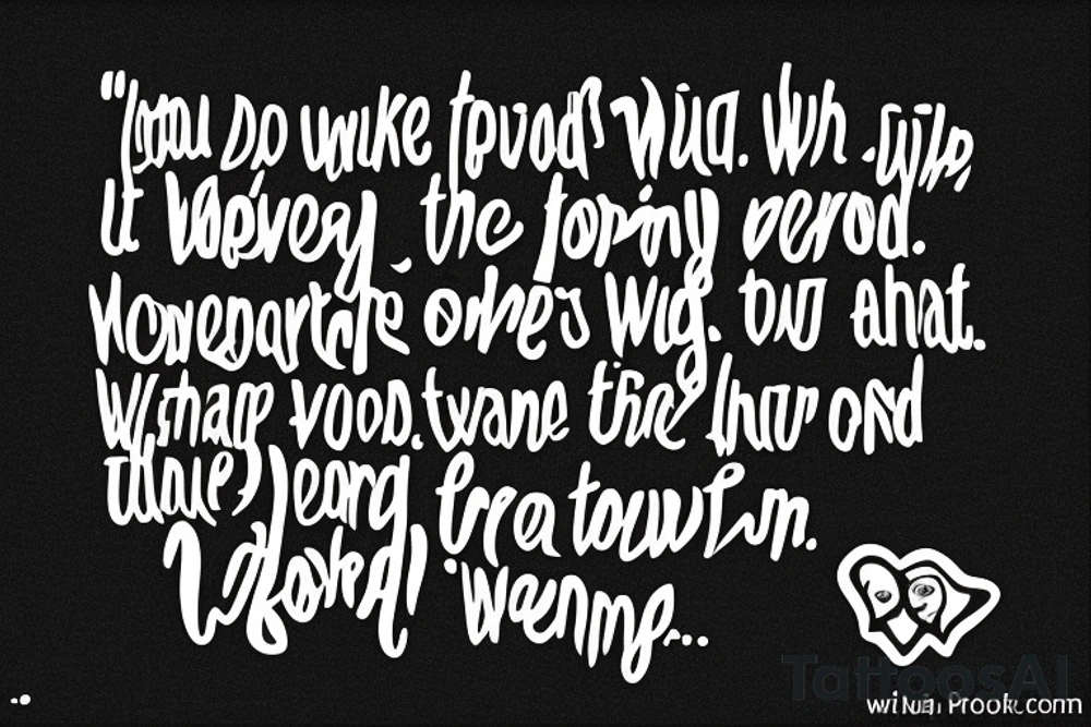 Robin williams inspired quote about life in a original tattoo way. Only text. tattoo idea