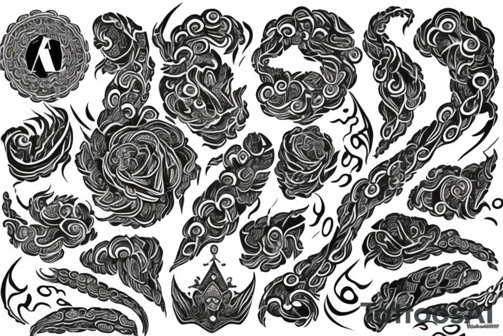 Golden name with yash tattoo idea