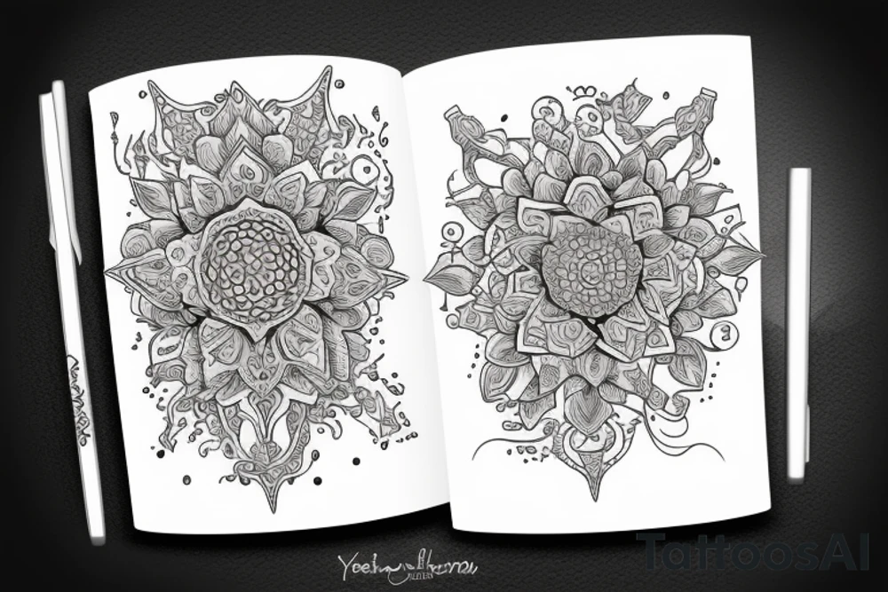 Golden colour name yash tattoo idea