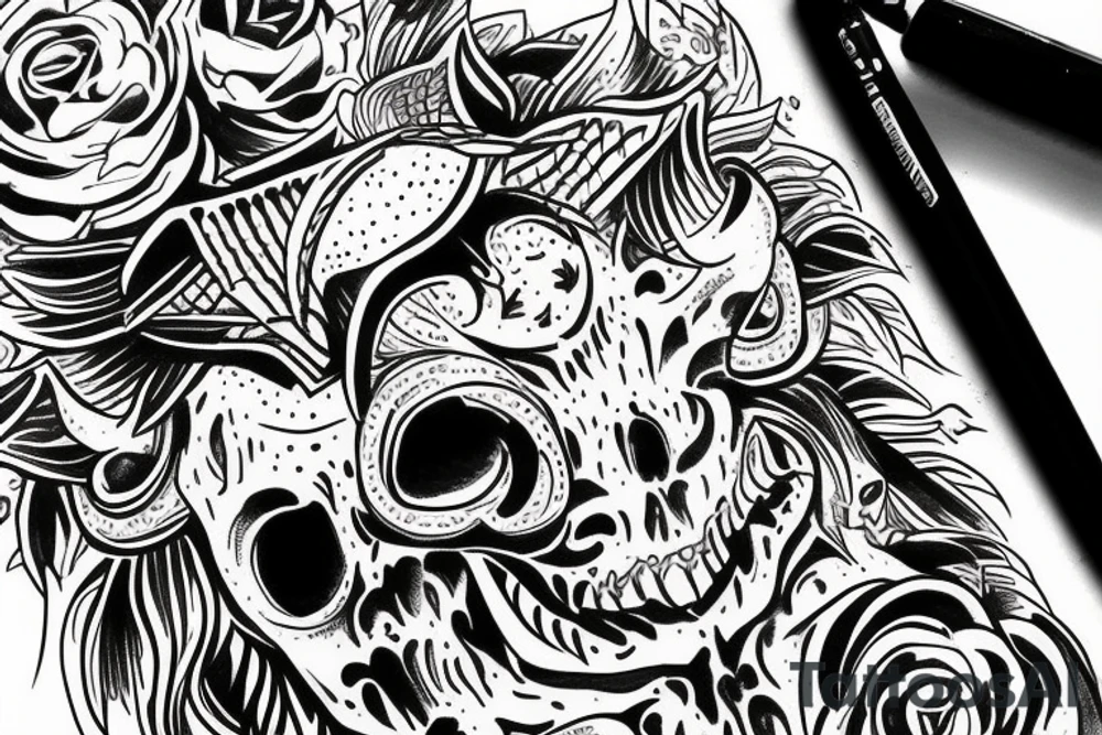 Devil in Life line tattoo idea