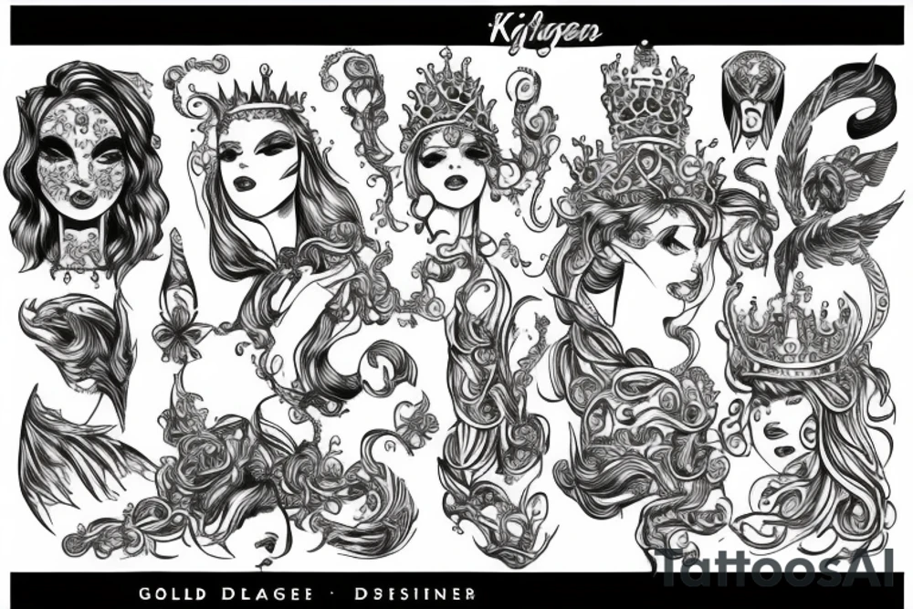 Golden king tattoo idea