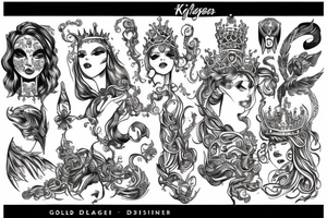 Golden king tattoo idea