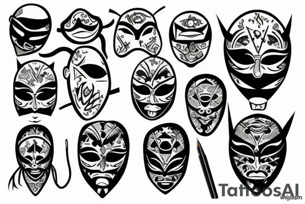 Mask tattoo idea