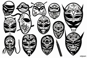 Mask tattoo idea
