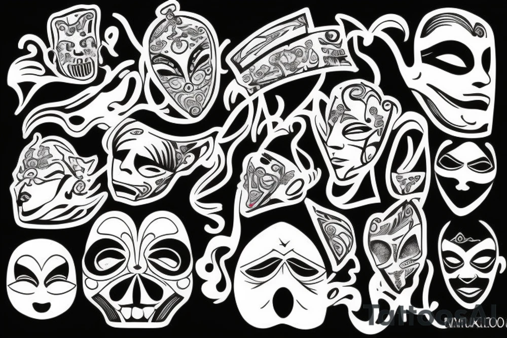 Mask tattoo idea
