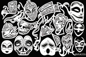 Mask tattoo idea