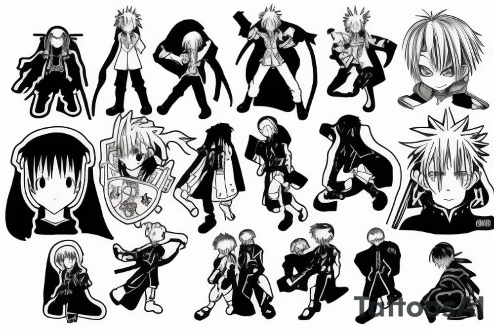 full metal alchemist + hunterxhunter tattoo idea