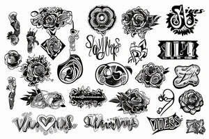 Vibes down arm tattoo idea