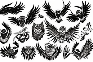LOGO EAGOWL tattoo idea