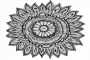 back piece mandala and lotus flower tattoo idea