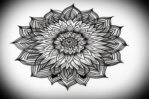 back piece mandala and lotus flower tattoo idea